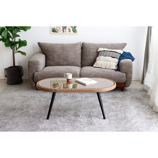 リゾネア 105cmリビングテーブル ナチュラル 組立品