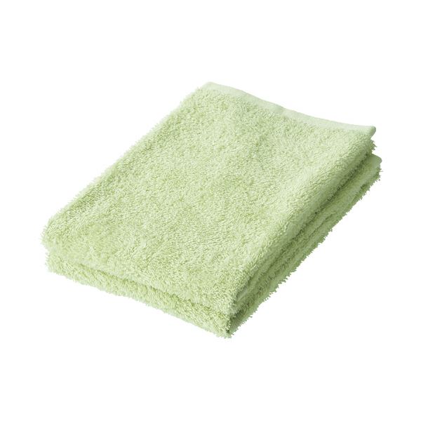 （まとめ） 林テラカラータオル フェイスタオル グリーン FN602404 1パック（2枚） [x10セット]