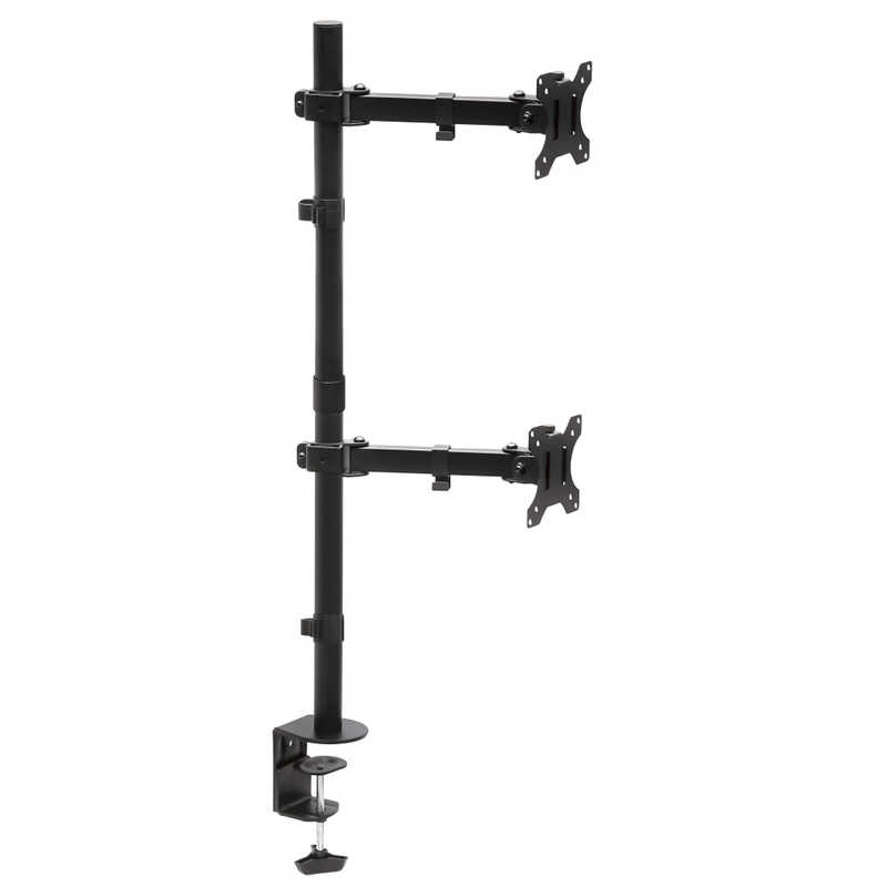 ARCHISS アーキス　モニタースタンド [2画面 /～27インチ] 水平 ロングポール式 クランプ/グロメット両対応 Monitor Arm Basic ブラック　AS-MABH03