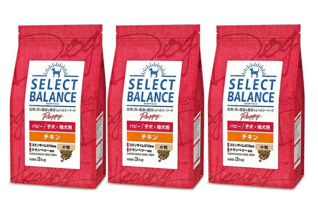 セレクトバランス パピー チキン 小粒 子犬母犬用 3kg 3個セット