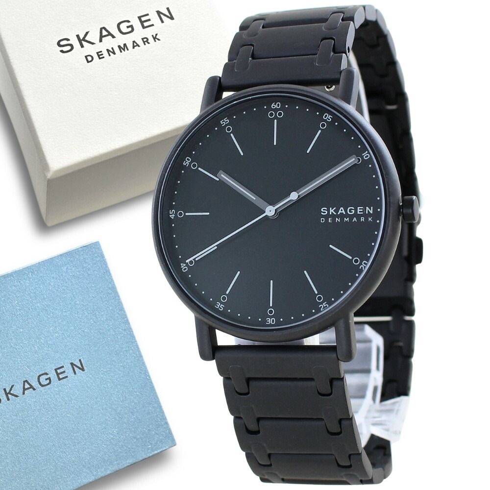 SKAGEN スカーゲン 腕時計 メンズ レディース 40mm スリム 薄型8mm シンプル ミニマル ブラック 軽量 110g ビジネス カジュアル 誕生日 記念日 プレゼント ギフト SKW691