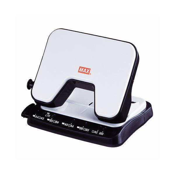 (まとめ) マックス 中空刃 軽あけパンチ スクーバ 25枚穿孔 ホワイト DP-25T/W 1台 (×10セット)