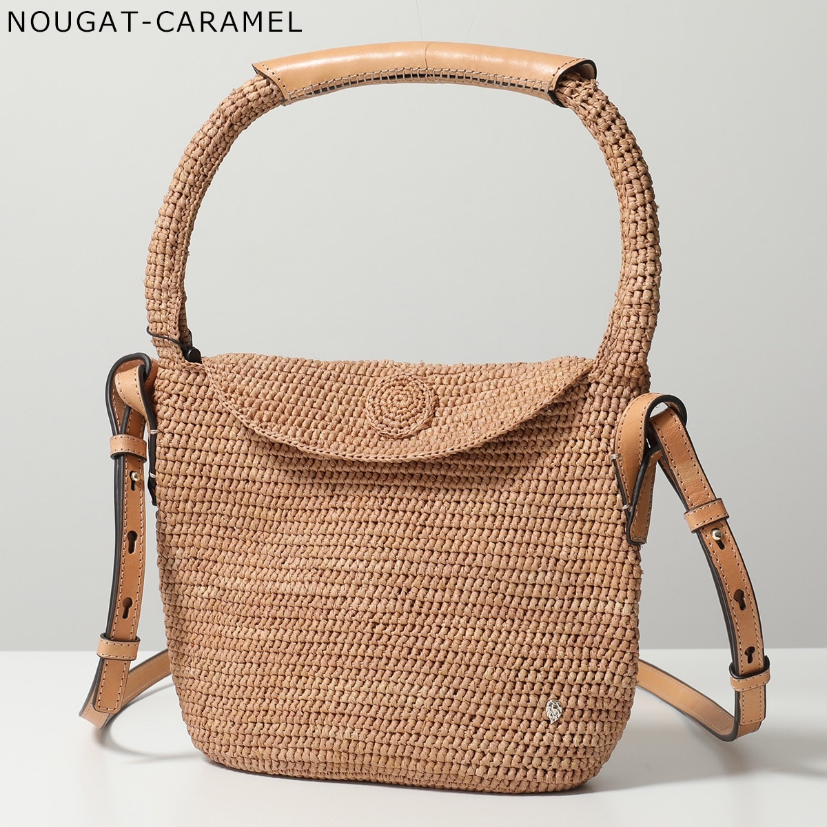 【訳あり】HELEN KAMINSKI ヘレンカミンスキー かごバッグ YALA MINI SAC レディース ラフィア レザー ショルダーバッグ ハンドバッグ 鞄 NOUGAT-CARAMEL 30,672円