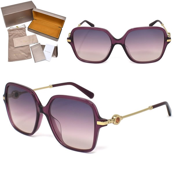 サングラス 0BV8248F 5486U6 55 サングラス アジアンフィット メンズ レディース ユニセックス トランスペアレントパープル