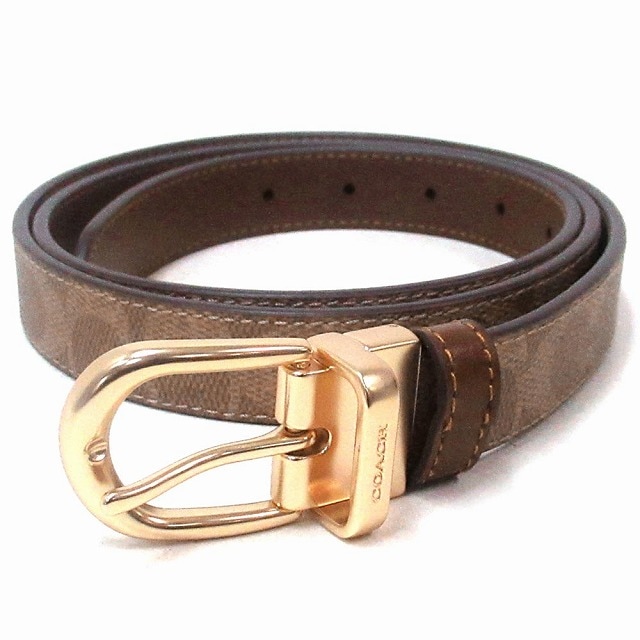 コーチ ベルト COACH コーチ アウトレット レディース シグネチャー ハーネス バックル カット トゥ サイズ リバーシブル ベルト CX057 IMXHE