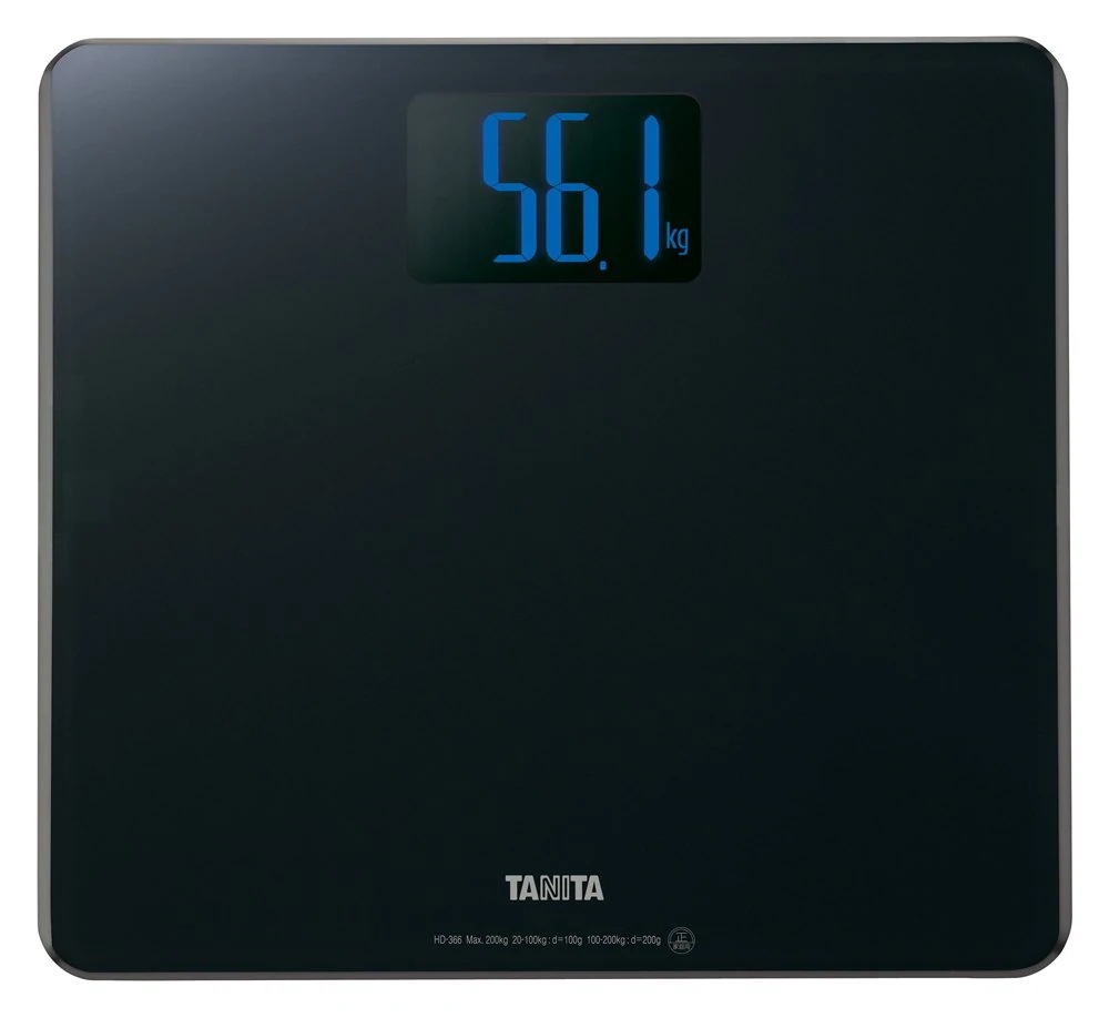 体重計 200kg バックライト デジタル ブラック HD-366 BK 乗るだけで電源オン