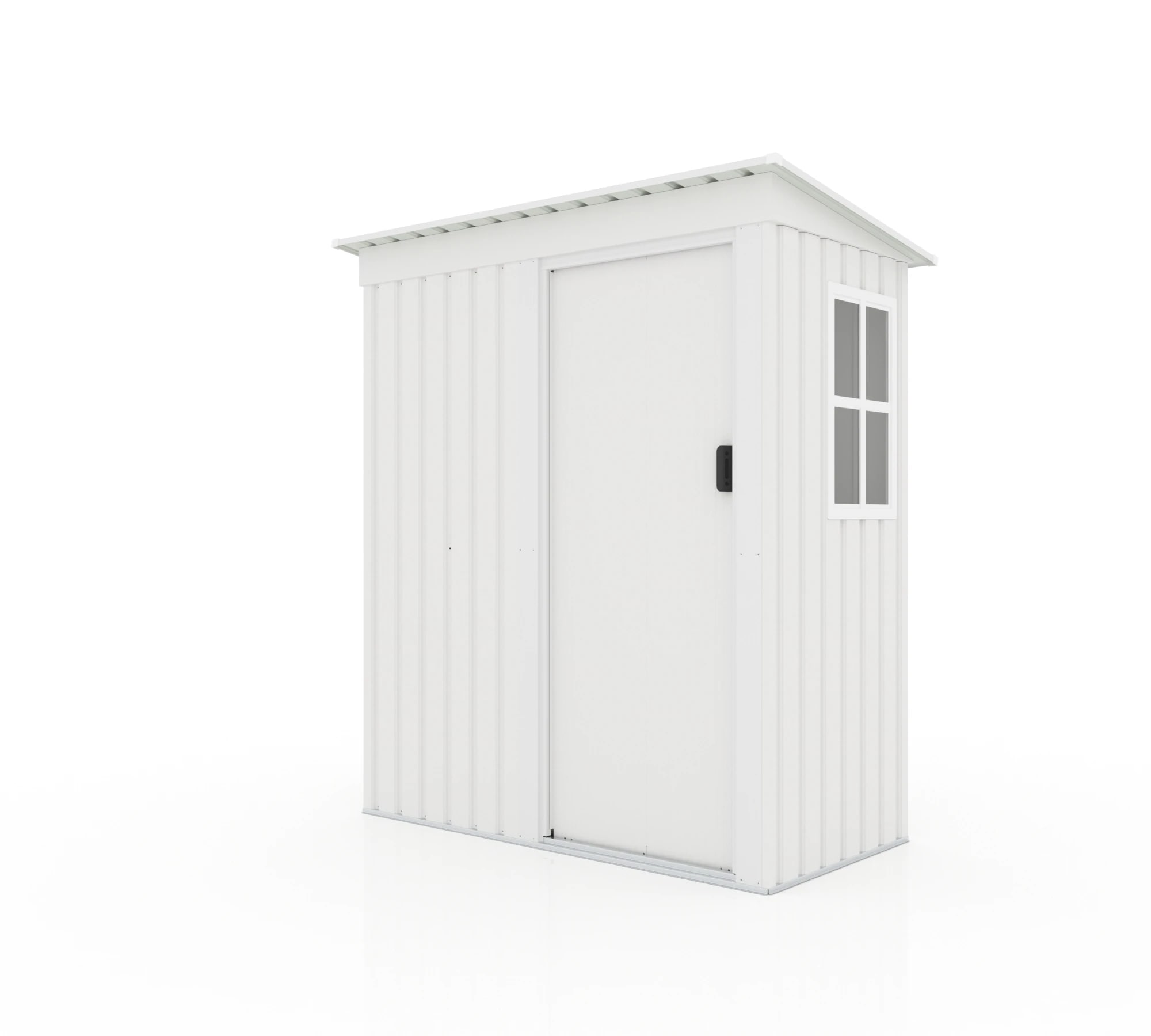 1672【 ホワイト　棚なし】物置 屋外 大型 倉庫 大型物置 戸外収納庫 物置 防水/耐侯 収納可能 ガーデン/庭/田畑/農場 頑丈 大容量 スチール　引き戸　補強フレーム付き　窓付き　床なし