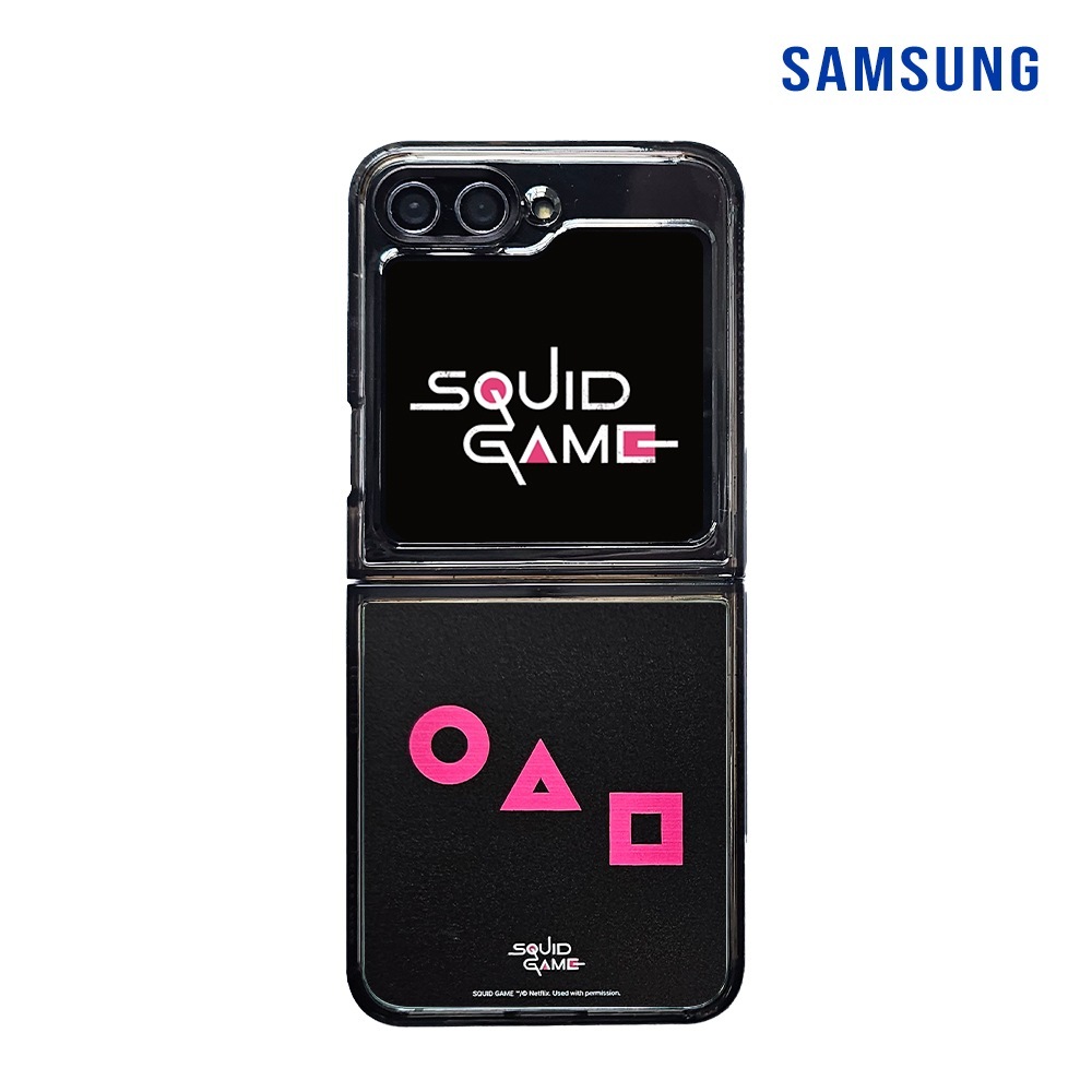 本物のギャラクシーZフリップ5イカゲームフリップスーツケース付きカード