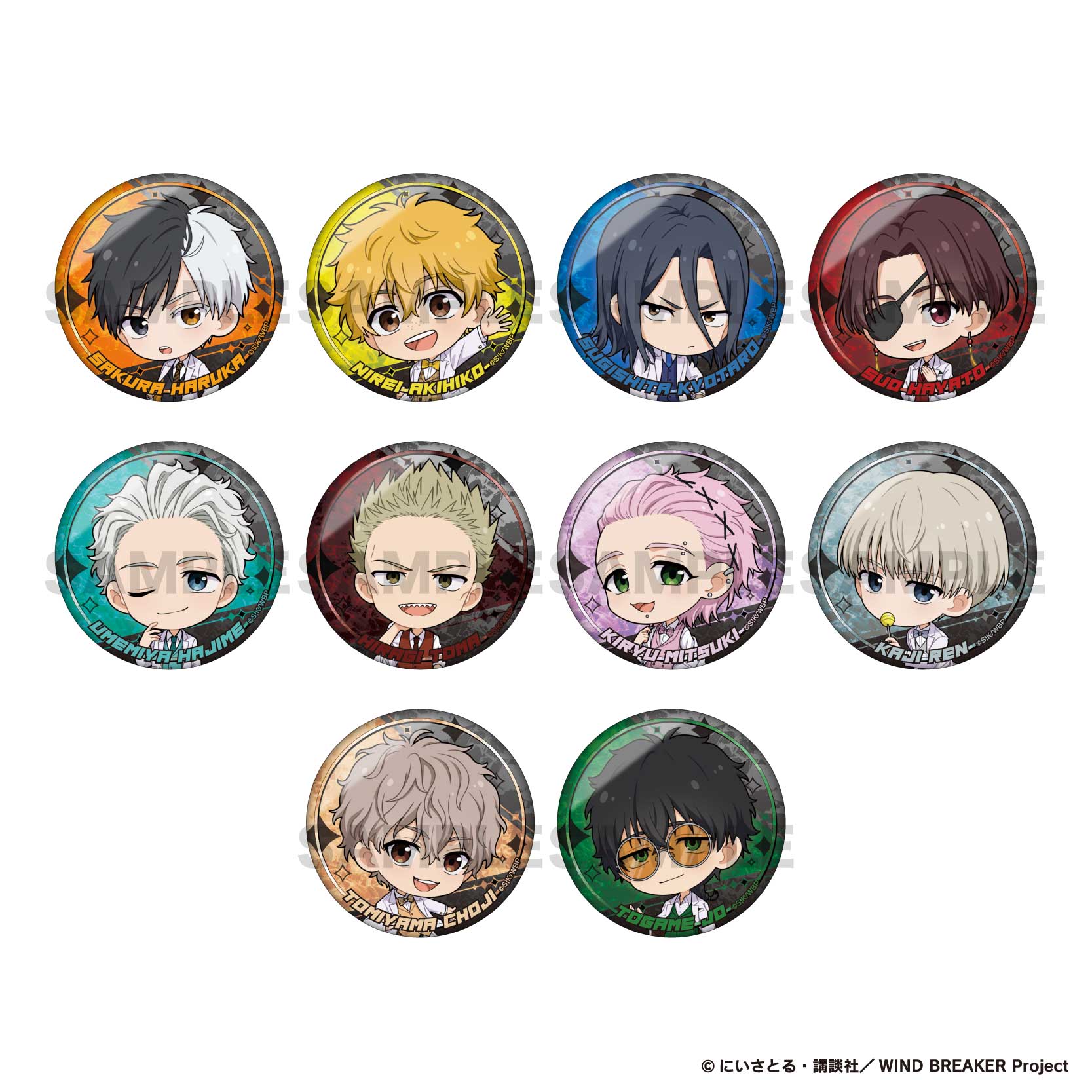 【新品/公式】 WIND BREAKER_トレーディング缶バッジ【BOX／10個入り】 公式グッズ 公式ライセンス colleize コレイズ アニメ キャラクター グッズ