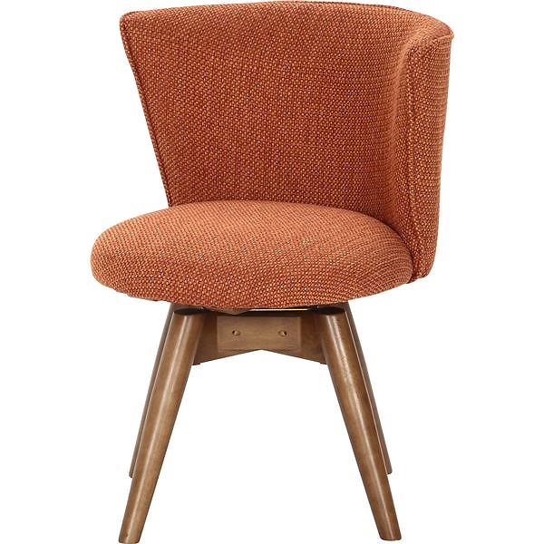 モダン調 ダイニングチェア/食卓椅子 [オレンジ] 幅50cm 木製フレーム 『クラム』