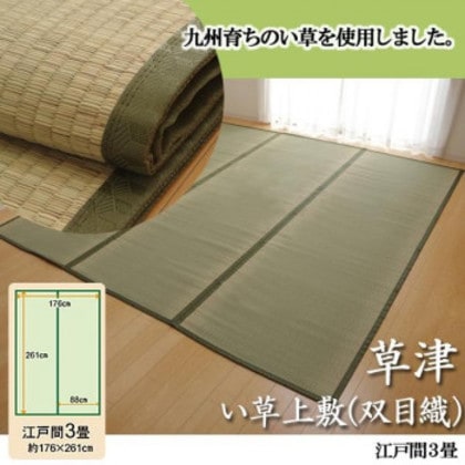 純国産 草津 い草上敷(双目織) 江戸間3畳 1100633