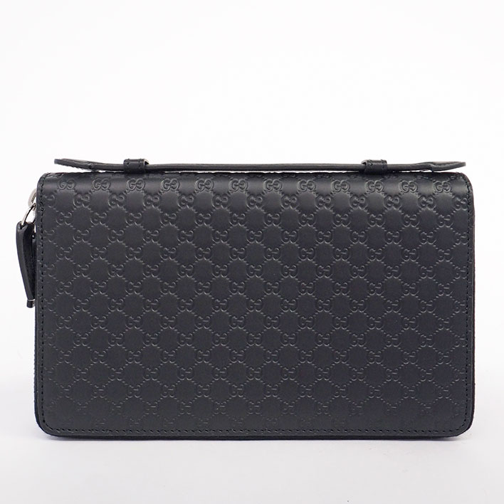 【美品】グッチ GG シルバー金具 オーガナイザー トラベルケース ドキュメントケース マイクログッチシマ 4492460416 メンズ【その他】