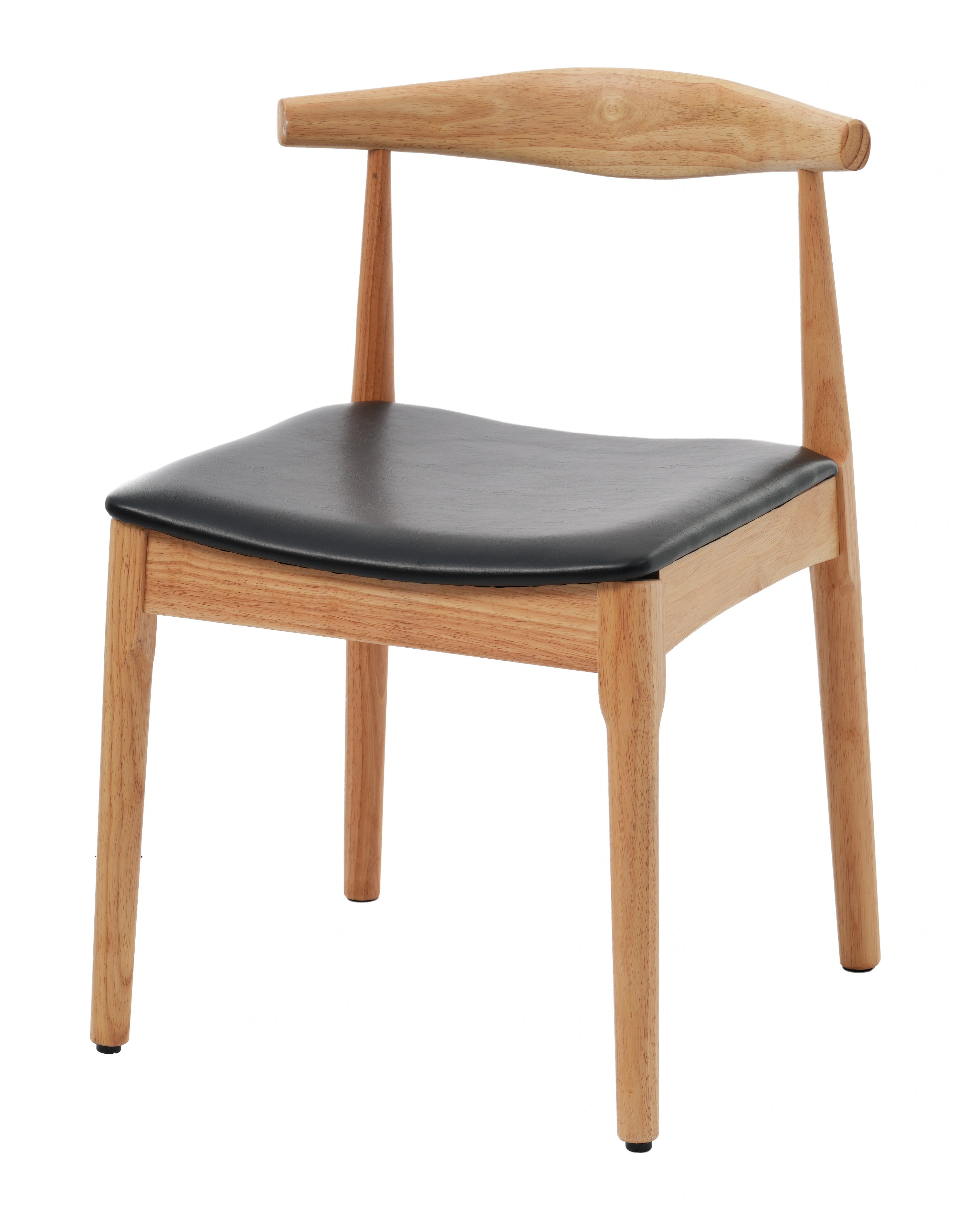 460ナチュラル+ブラック ダイニングチェア 椅子 木製 PU座面 おしゃれ イス リビング チェア 人気 ナチュラル 7,731円