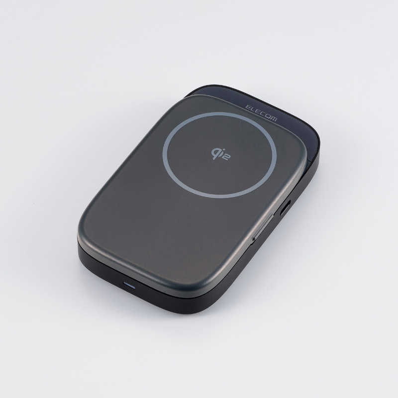 エレコム　ELECOM　USB Type-C ドッキングステーション 4in1 ハブ Qi2 ワイヤレス充電スタンド PD 急速充電 高速データ転送 10Gbps グレー　DST-Q040BPGY