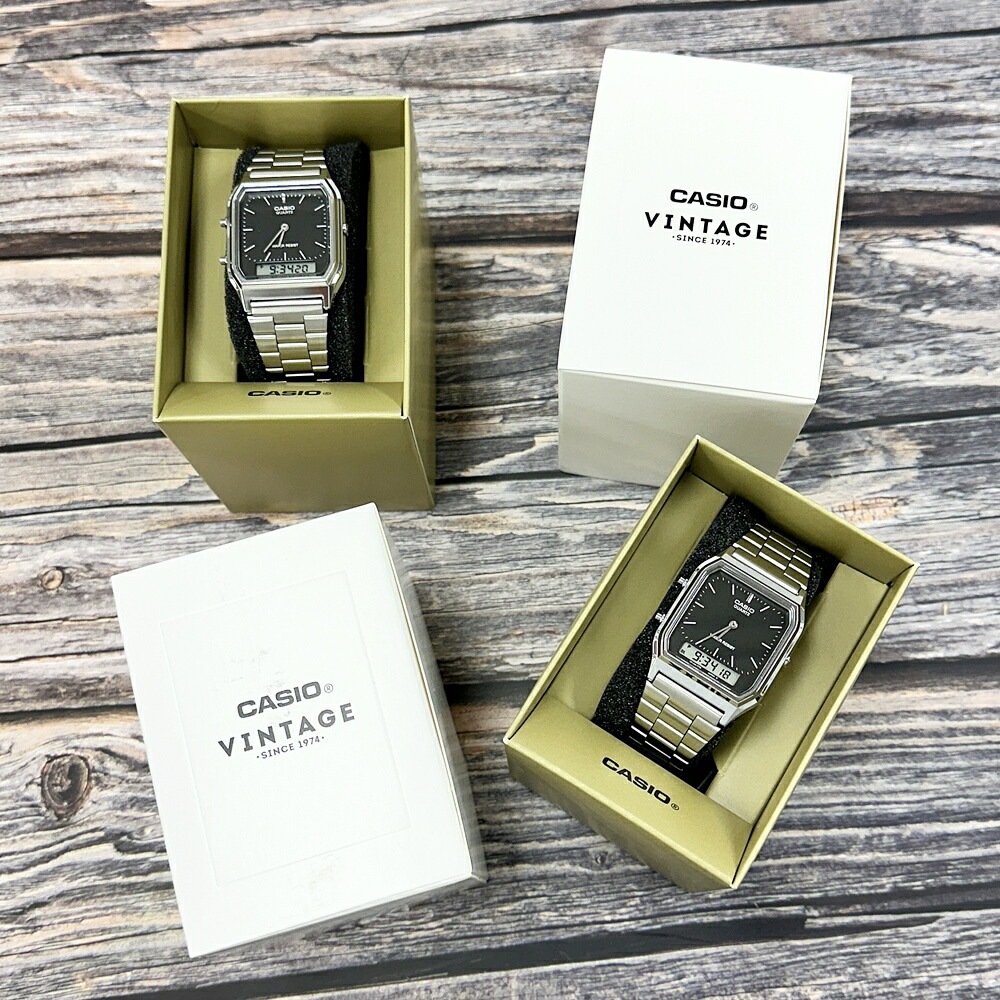 日本未発売 家族で使える ペアウォッチ カシオ デジタル 腕時計 手表 収納ケース 付き アナログデジタル お揃い ペア 親子 友達 兄弟 姉妹 夫婦 カップル 両親 プレゼント 結婚記念日 妻 夫