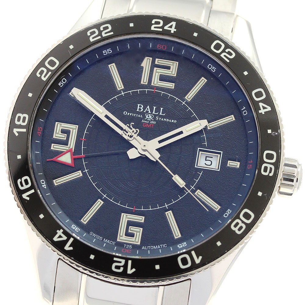 ボールウォッチ BALLWATCH GM3090C エンジニアマスターII パイロット GMT デイト 自動巻き メンズ 箱・保証書付き_917651【中古】