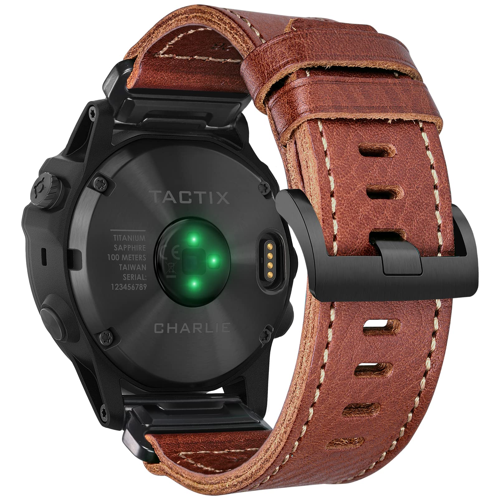 Hemsut ガーミンウォッチバンド 20MM Fēnix/Instinct/Approach/MARQ/Quatix/D2/Forerunner/Enduroシリーズ用 イタリア本革製スマート・ウオ