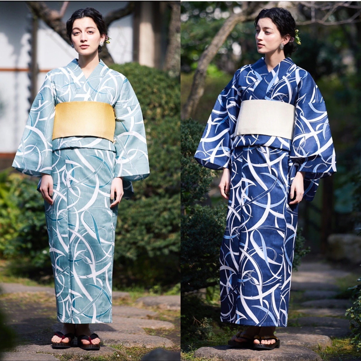 着物 ゆかた 女性 伝統的スタイル 純綿生地 旅行写真 写真撮影 着物