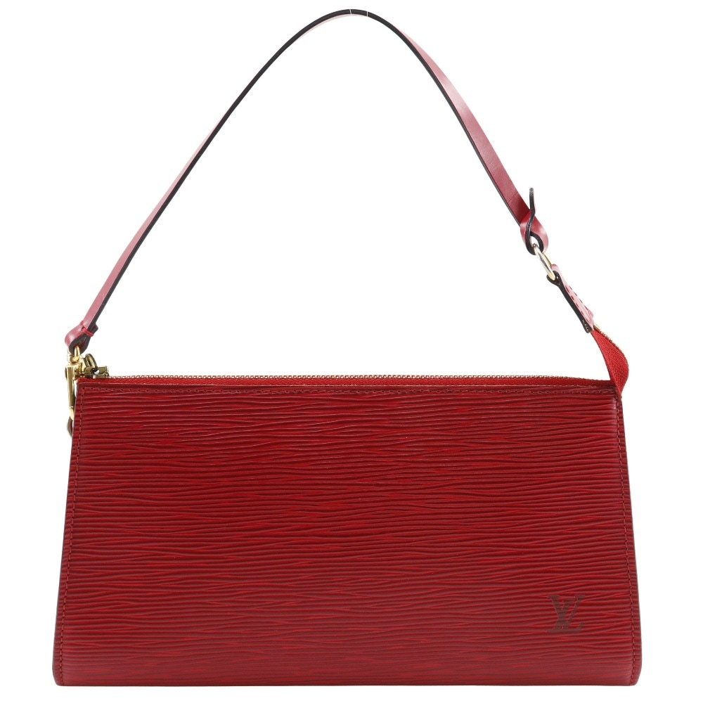 ポシェット・アクセソワール アクセサリーポーチ M52947 ポーチ エピレザー カスティリアンレッド 赤 AR0062 レディース 中古品