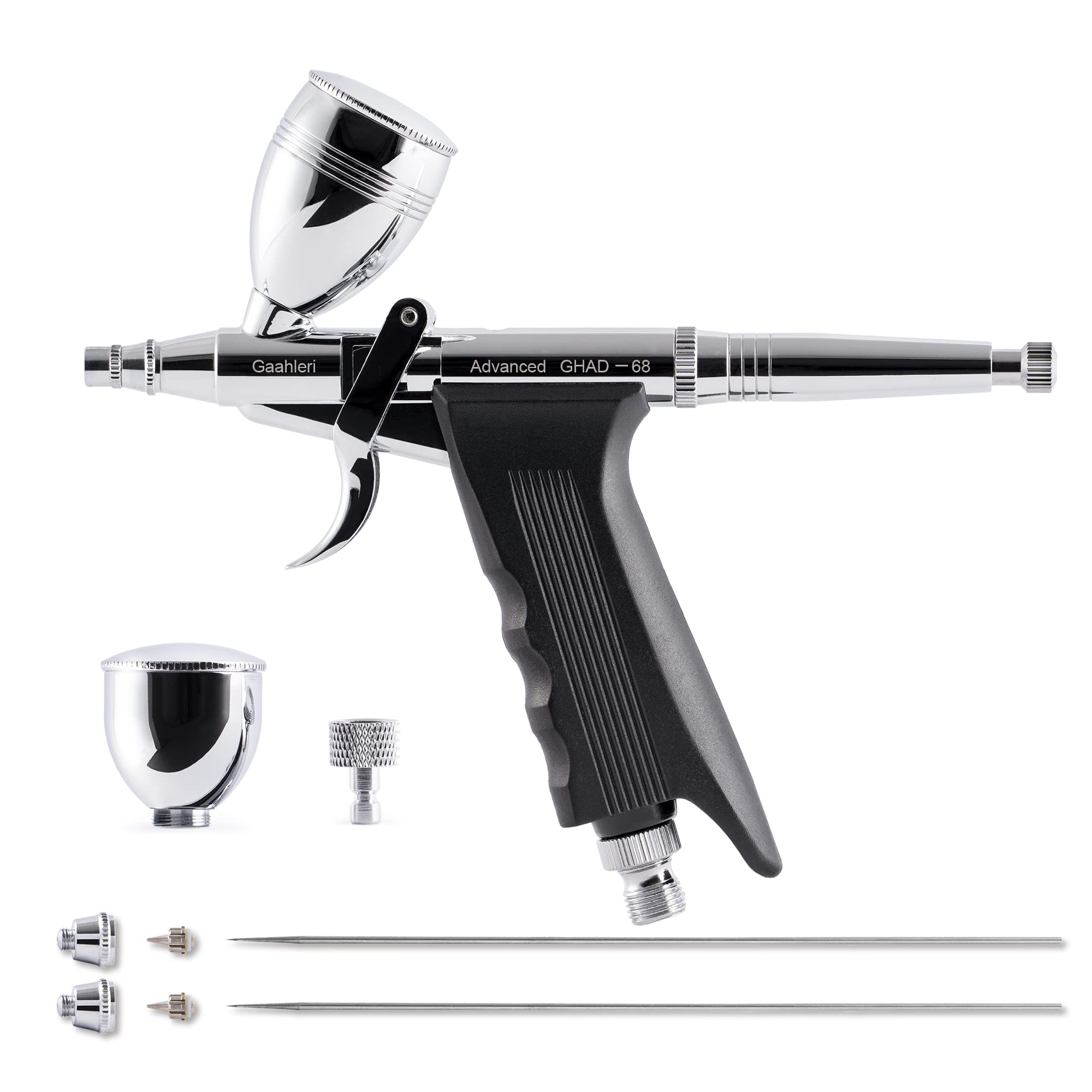 Gaahleri エアブラシダブルアクション トリガータイプ Advanced Series GHAD-68 (自定心挿入式ノズル構造) ノズル口径0.38 & 0.5mm模型 塗装
