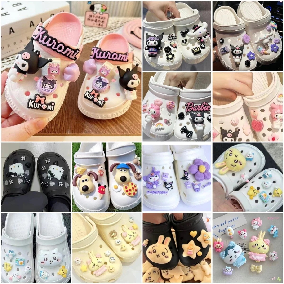 【メガ割】メガ割24新作入荷 ジビッツ ですジビッツ シューズアクセサリー セット品 サンダル飾り 韓国ファッション Typesの穴靴アクセサリーです福袋2025