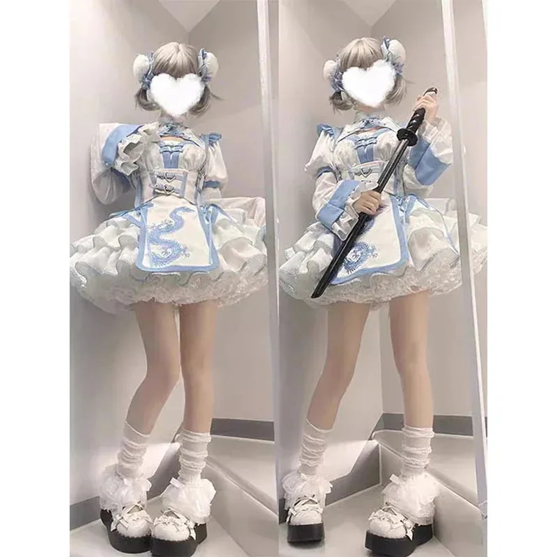 新品中チャイナドレス改良ヤビ中少女ロリータドレス二元規格即納