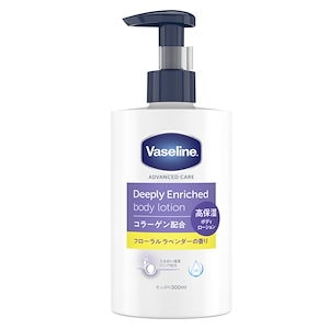 Vaseline(ヴァセリン) ディープリーエンリッチド ボディローション リキッド フローラルラベンダーの香り 高保湿ボディミルク 300ミリリットル (x 1)