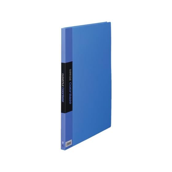 クリアーファイル カラーベース B4タテ 20ポケット 青 10冊 キングジム 142C-B