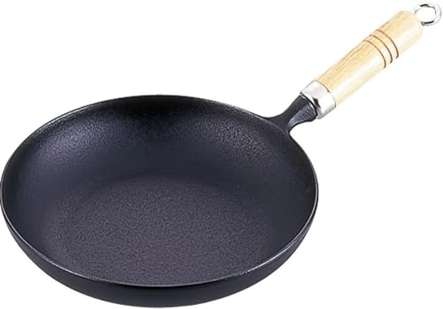 サイズ：20.5cm 岩鋳 Iwachuオムレツパン21(木柄付) 黒焼付 内径20.5cm IH対