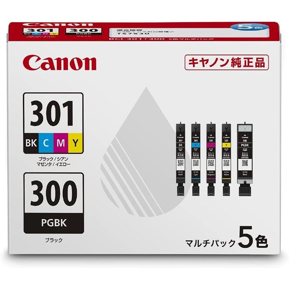 Canon 純正 PIXUS インクタンク マルチパック5色 BCI-301+300/5MP 9,784円