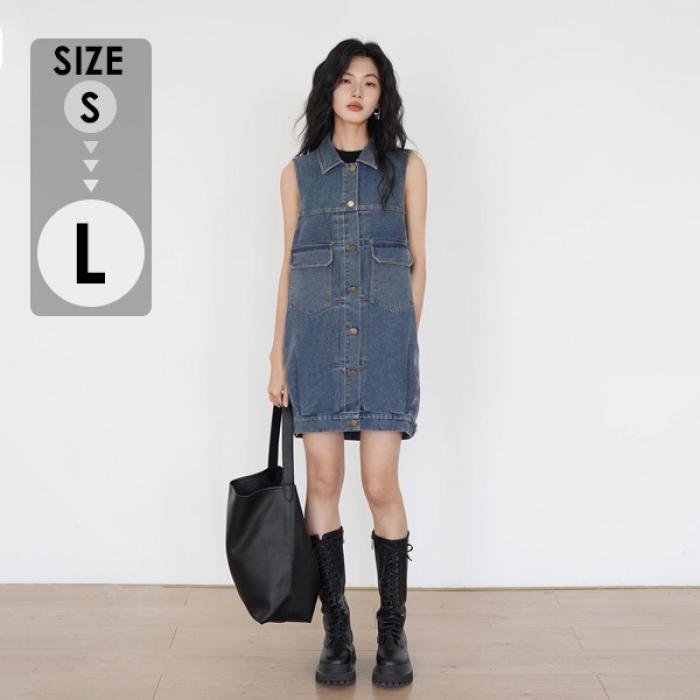 【本日限定】デニムワンピース リゾートワンピース 大人可愛い かわいい 夏ワンピース ワンピース デニム 夏 ノースリーブ フラッタースリーブ レディース サマー 夏ワンピ 体型カバー フレア 海外旅