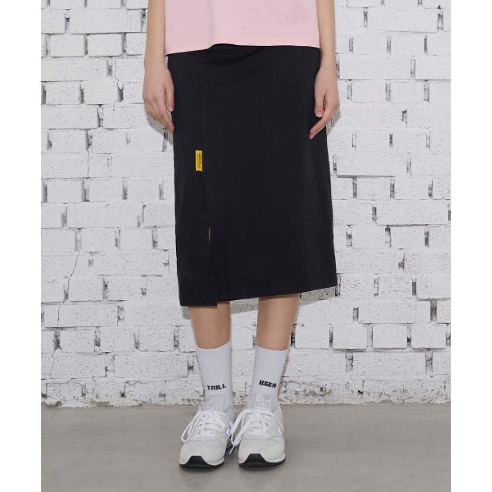 BEENTRILL レモンスリムロングスカート (ブラック)