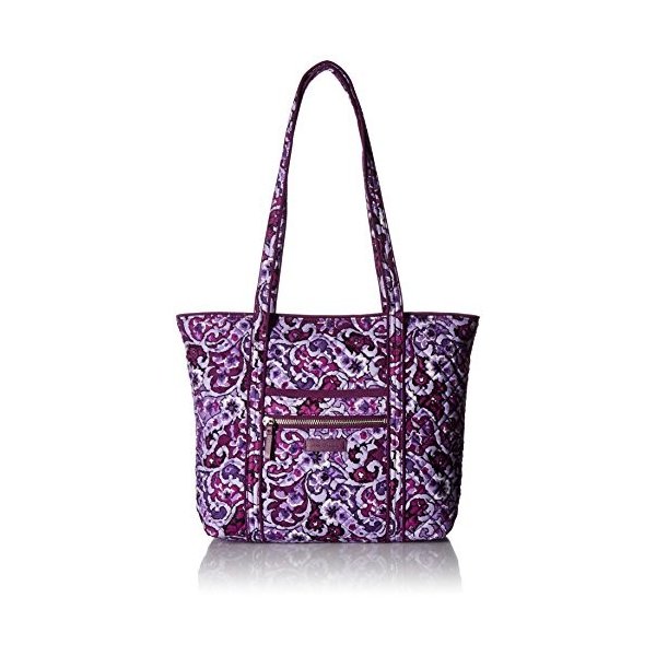 Vera Bradley womens Bag Vera Bradley Women s Signature Cotton Small Vera Tote Totes Lilac Paisley On