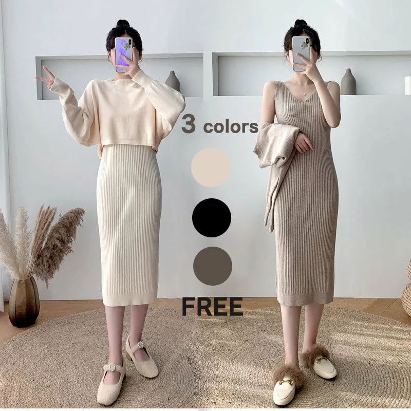 卒業式 服 母 セットアップ レディース ニットワンピース 2点セット ロングスカート セレモニースーツ ビジネス おしゃれ 入学式 通勤 OL 韓国 秋冬 上品 バレンタイン 2025 プレゼント
