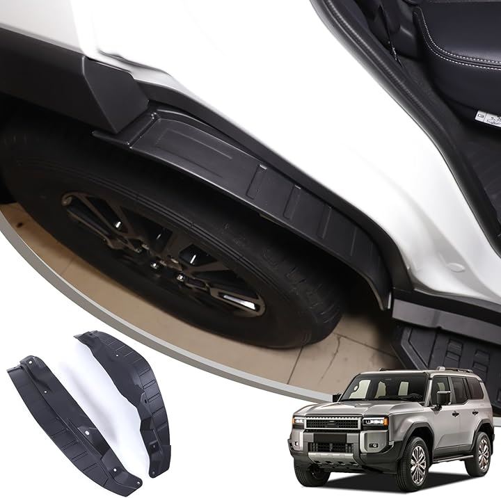 トヨタ ランクル250 専用 リヤマッドフラップ マッドガード 泥除け ポリプロピレン素材 外装パーツ カスタム アクセサリー カー用品 左右セット(ランクル250 専用)