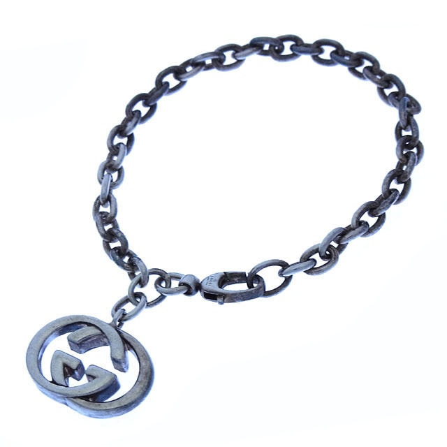 ブレスレット アクセサリー ダブルG インターロッキングG シルバー 中古