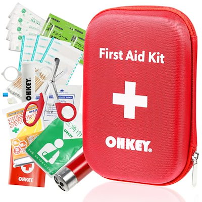 他サイト： 【防災士監修】OHKEY ファーストエイド キット 救急セット ポイズンリムーバー 登山 アウトドア 防災 救急箱 中型の商品画像