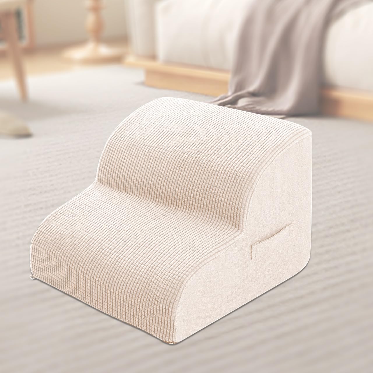 Aurako 犬階段 犬用ステップ ペット階段 犬用階段 犬用スロープ 犬用踏み台ドッグステップ ペット用 ステップ 犬 階段 小型犬 高齢犬 子猫 短足種 関節痛犬用猫ドギーステップスロープ（2段，