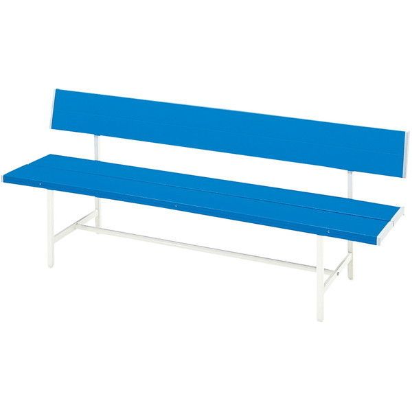 B-3(1800) カラーベンチ(背付) ブルー メーカー直送