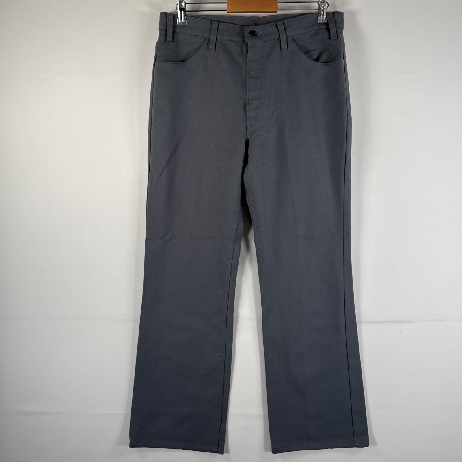 古着 80s/80年代 スラックスパンツ ランチャーパンツ フレア ブーツカット ポリエステル 42TALON w36 L30 グレー メンズ