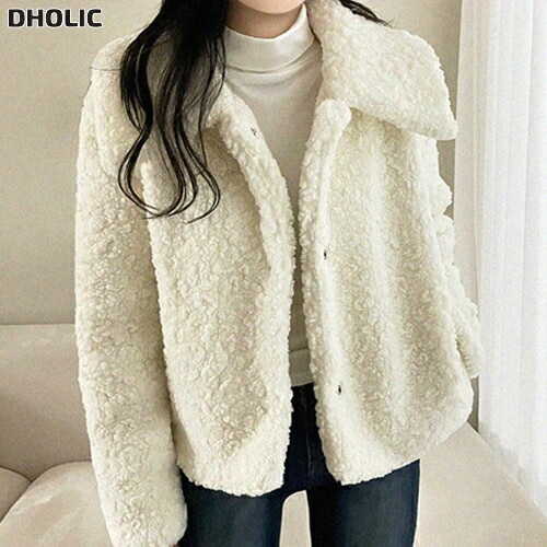 ボアキルティングウェルロンエコファーカラーショート長袖スナップボタンジャンパー・1945459