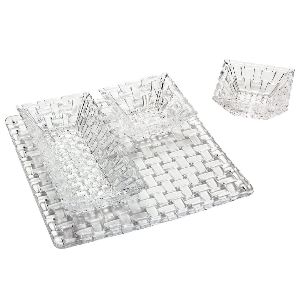 ボサノバ サービングセット 4個入 プレート / レクタングラーボウル / ディップボウル ペア