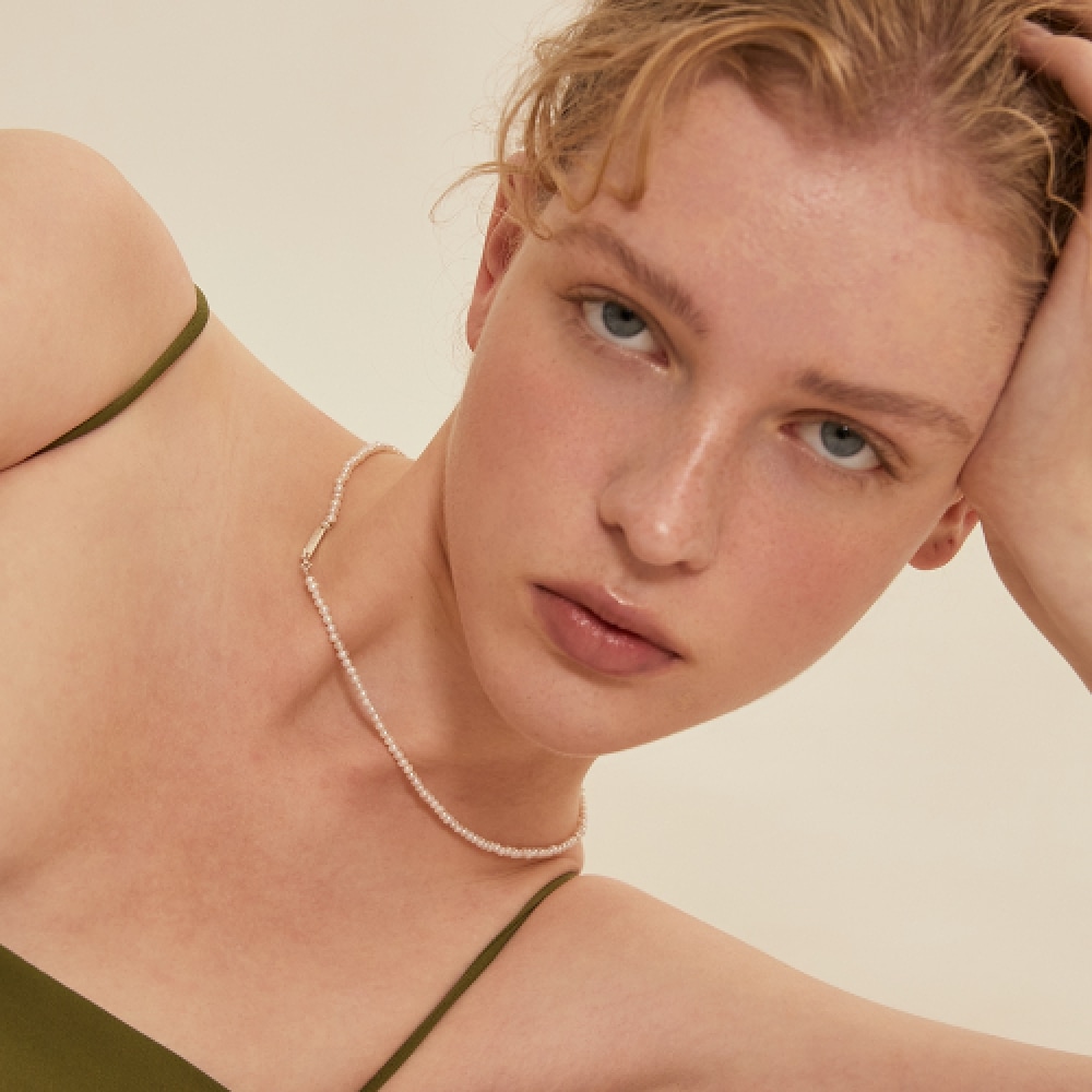 LUNNE [リニューアル] シルバー925クラシック淡水パールネックレス #LSN32