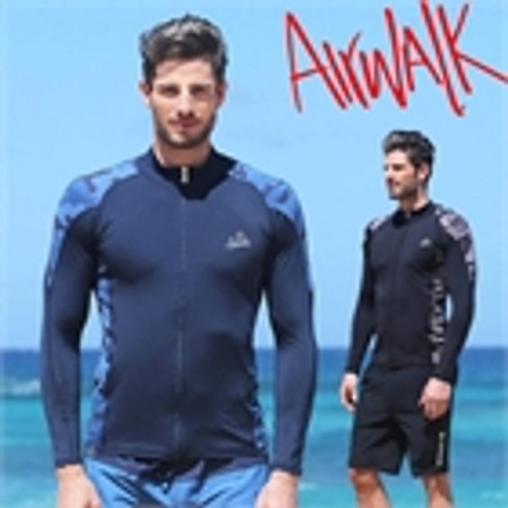 【エアワーク】エアワークサーフメンズラッシュガードジップアップ YaWe5034