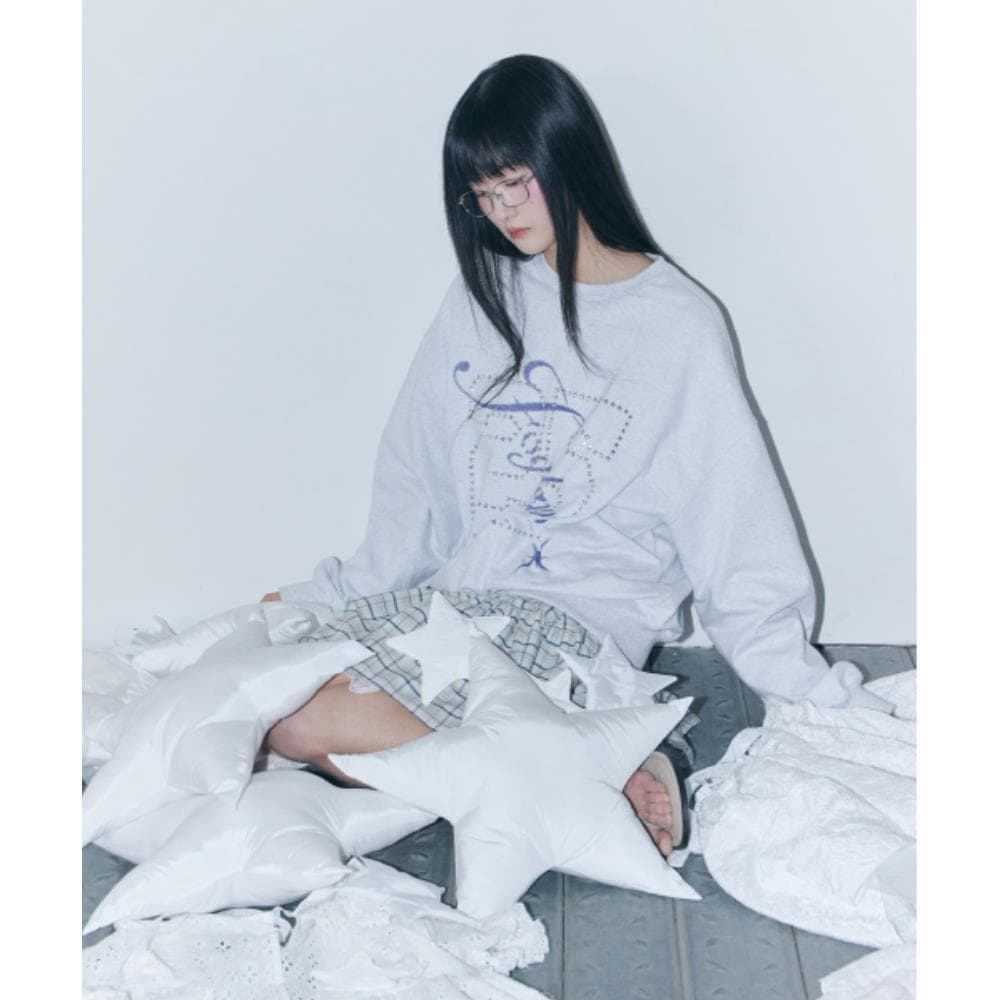 fogdawn 25 Star Stud Sweatshirt melange grey DA25SSW002M