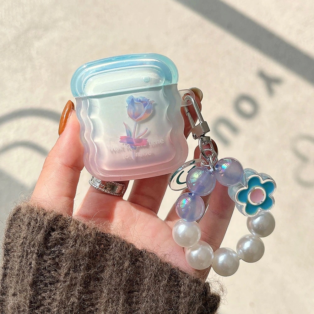 AirPods 1/2 3 Pro 2用ケース,保護ケース,ピンク,ブルー,ソフト,Bluetoot