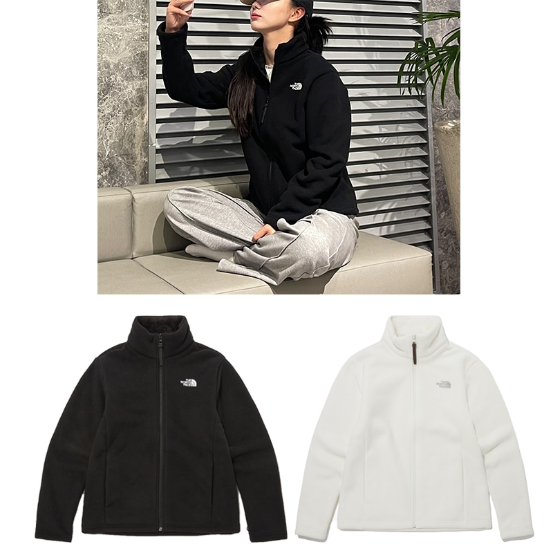 WS FURRY FLEECE JACKET NJ4FP81 フリース フードなし パーカー ジップアップ ファスナー スタンドカラー ハイネック レディース 韓国 ホワイトレーベル ボア 起毛