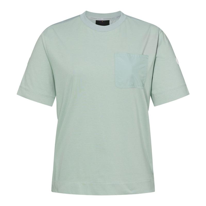 女性スリット ラウンド ハイブリッド Tシャツ OPENING O9S09960