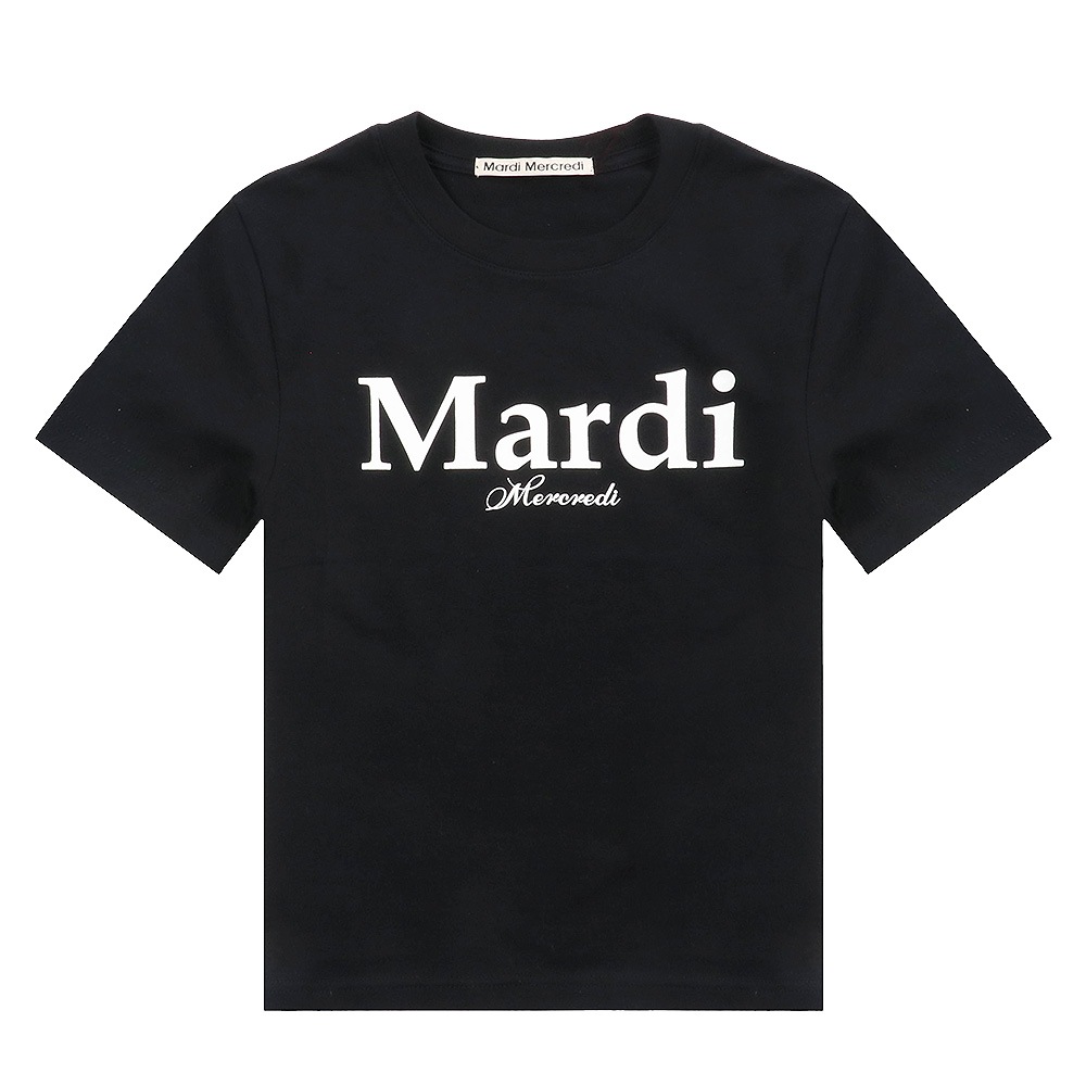 Tシャツ CROPPED TSHIRT CLASSIC BLACK WHITE 半袖 レディース 韓国 ファッション アパレル