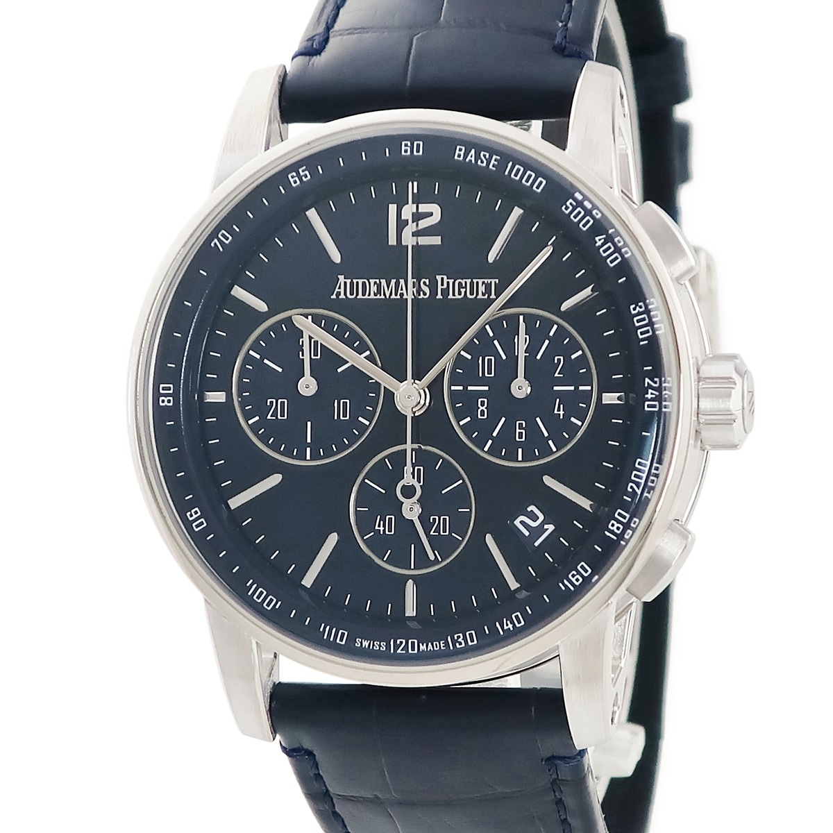 CODE11.59 バイ オーデマ ピゲ クロノ 26393BC.OO.A321CR.01 自動巻き メンズ OH済 K18WG無垢 ネイビー 3年保証